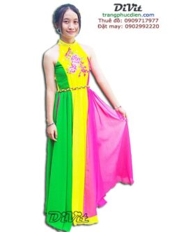 Đầm cổ yếm 3 màu