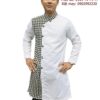 Áo dài cách tân trắng caro