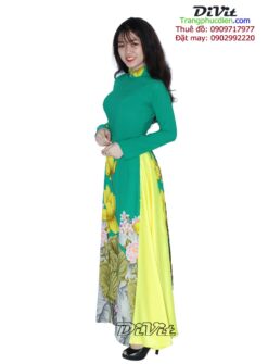 Áo dài lụa sen