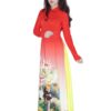 Áo dài lụa hoa sen