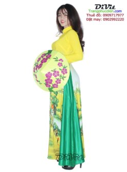 Áo dài lụa 3D