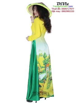 Áo dài lụa 3D