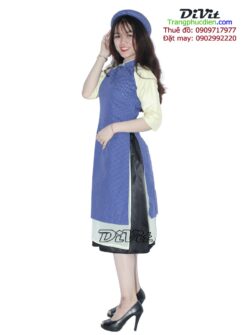Áo dài cách tân chấm bi