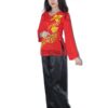 Bà ba nữ đỏ in nhũ