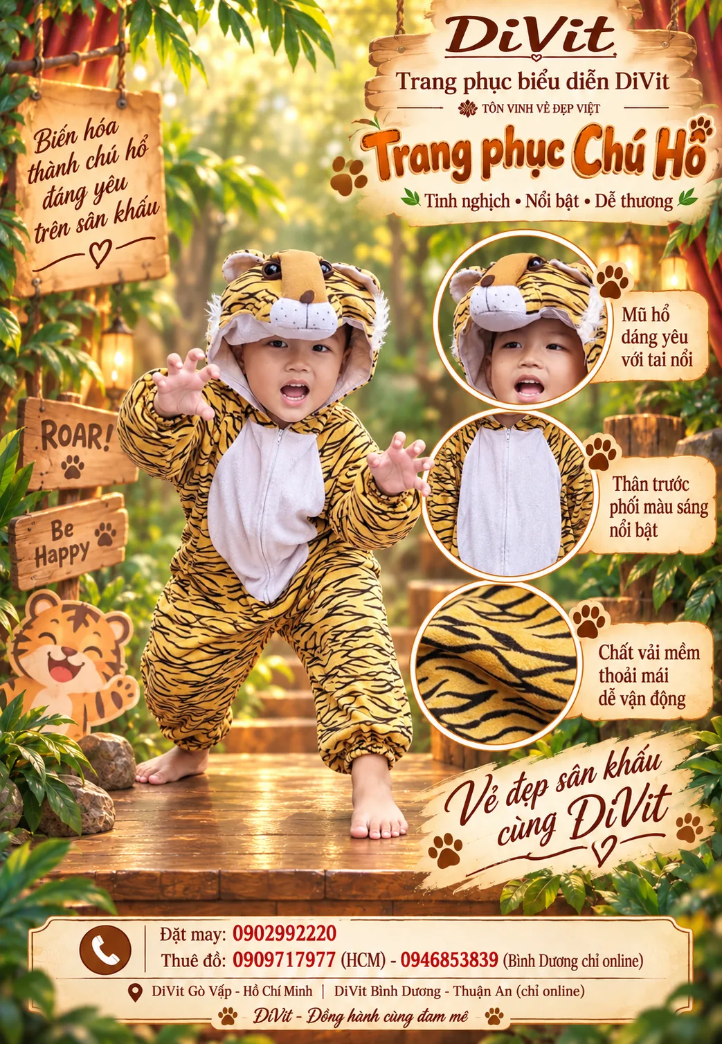 Thuê đồ hóa trang con Hổ thiếu nhi