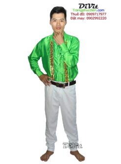 Áo sơ mi nam xanh lá
