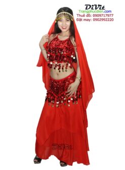 Đầm múa belly dance đỏ