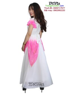 Váy múa sen hồng trắng