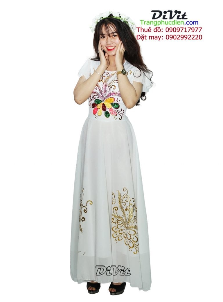 Thuê váy đầm múa trắng