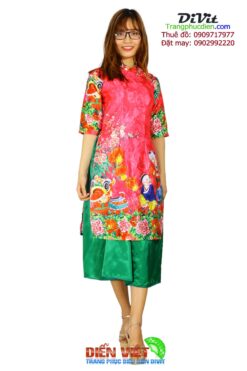 Áo dài gấm cách tân nữ