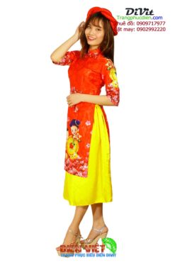 Áo dài gấm tết cách tân