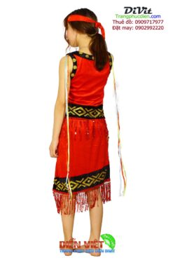 Trang phục dân tộc Tây Nguyên đỏ