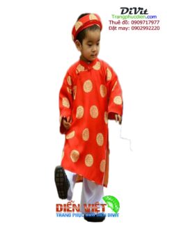 Áo dài gấm thọ trẻ em