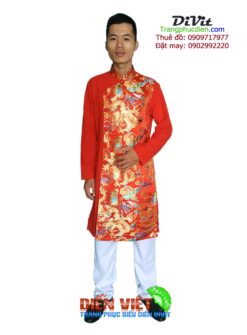 Thuê áo dài cách tân gấm TM