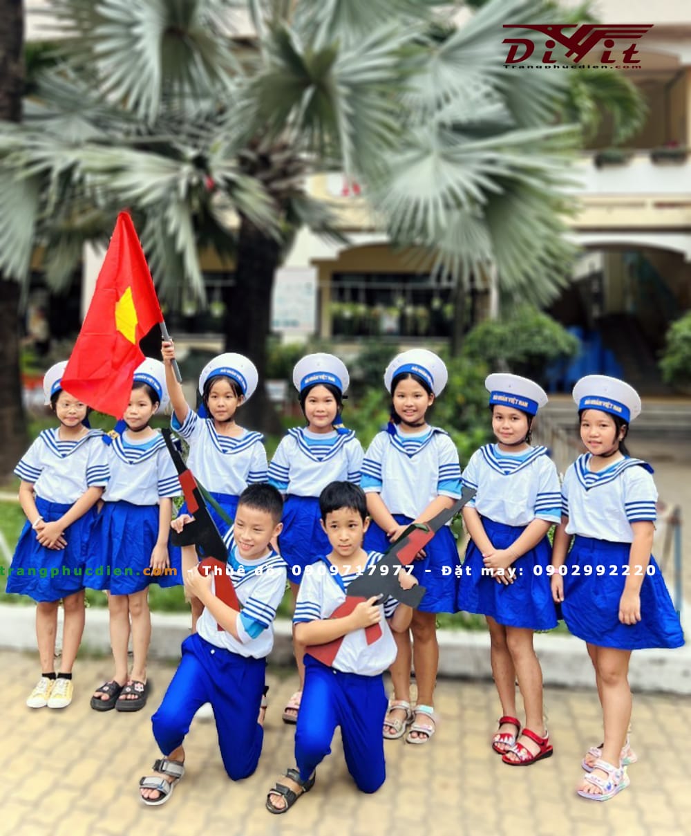 Trang phục lính Hải quân trẻ em – gợi ý biểu diễn 20/11