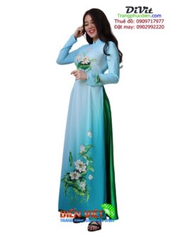 Thuê áo dài bông sen