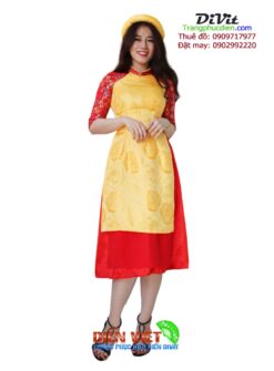 Cho thuê áo dài gấm cách tân