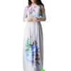Thuê áo dài trắng họa tiết