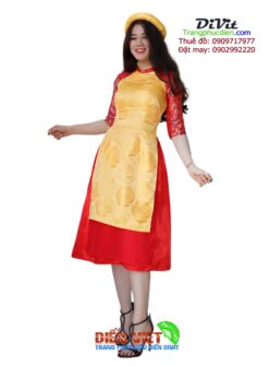 Cho thuê áo dài gấm cách tân
