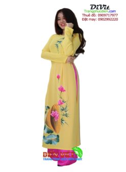 Cho thuê áo dài vẽ hình ảnh