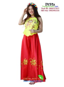 Yếm phối quần ống rộng
