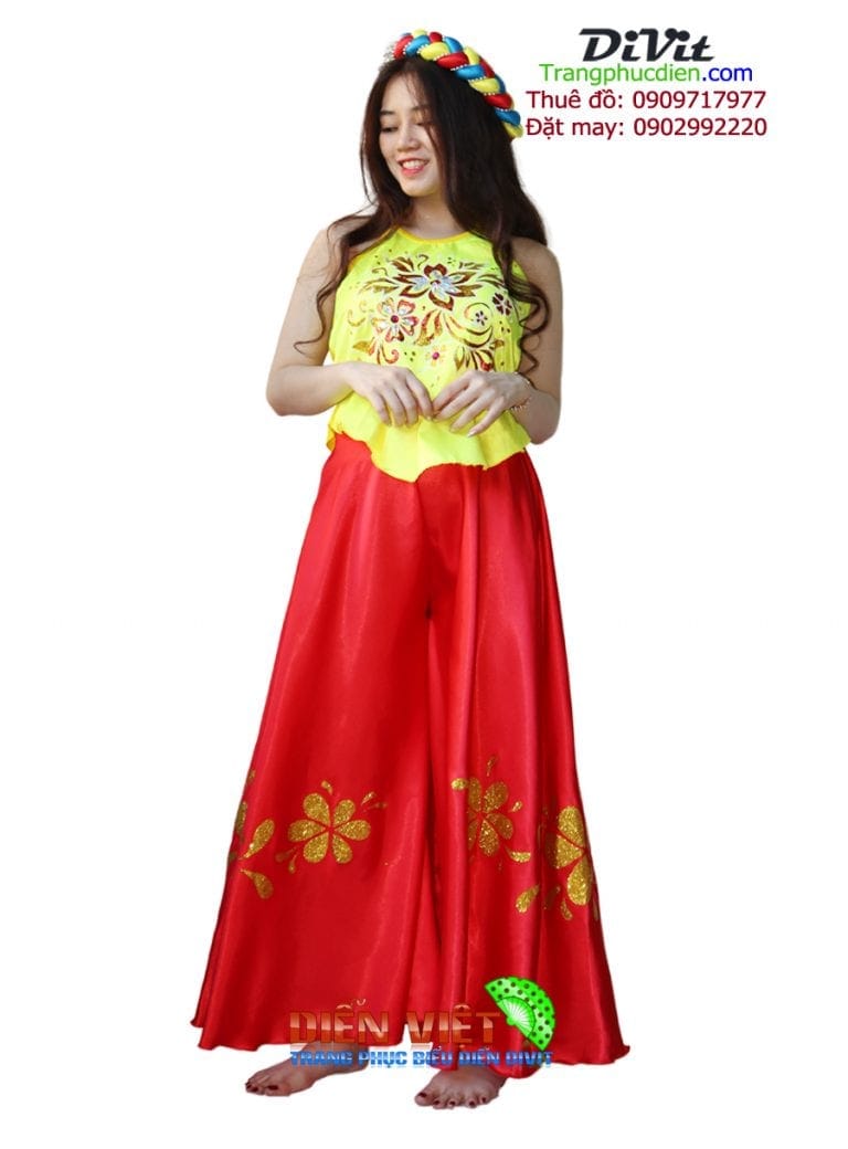 Yếm phối quần ống rộng