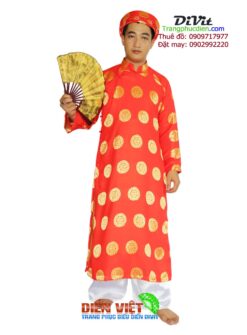 Thuê áo dài truyền thống nam gấm tốt