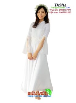 Thuê váy múa trắng mẫu mới