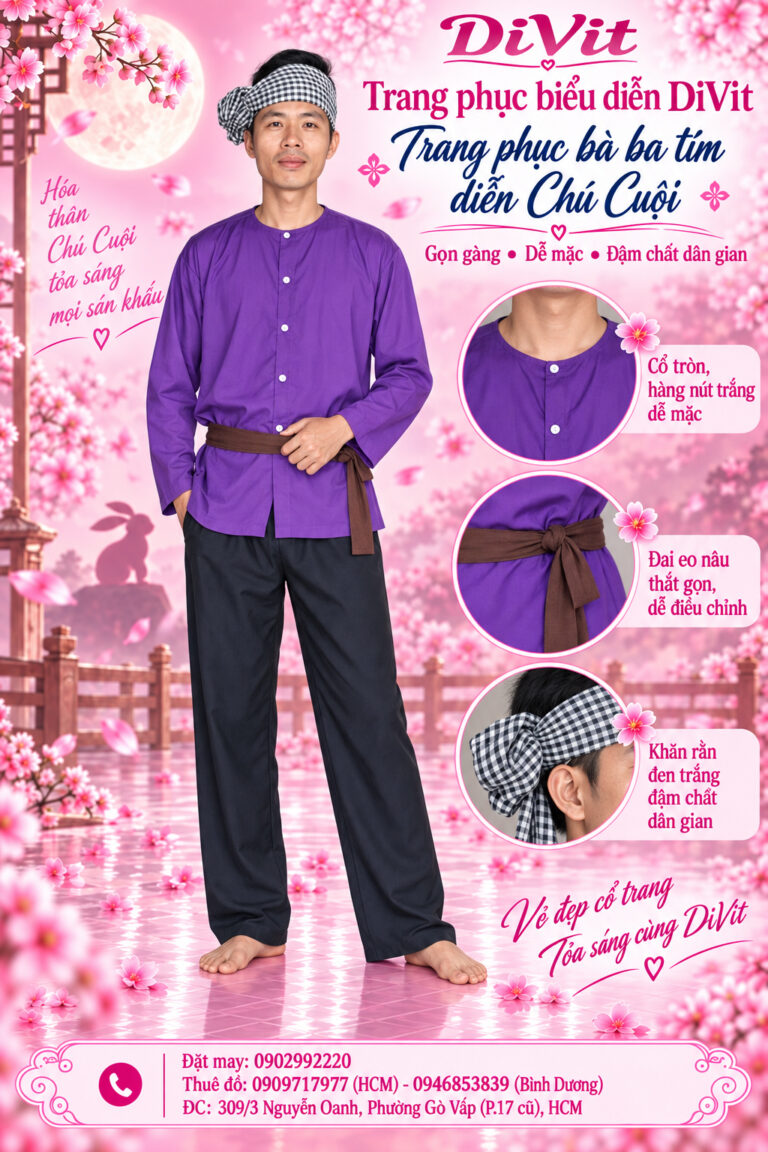 Cho thuê đồ Chú Cuội tím
