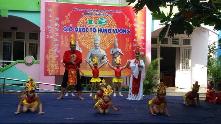 Văn nghệ và hoạt cảnh Giỗ Tổ Hùng Vương của Trường Mầm non 15 – ảnh 02