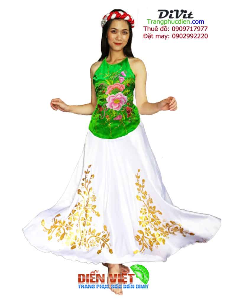 cho-thue-ao-yem-xanh-dup-trang
