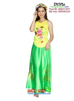 Áo yếm đào váy đụp họa tiết