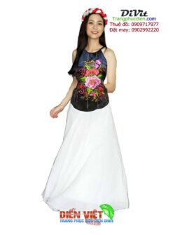 Cho thuê áo yếm đen váy voan trắng