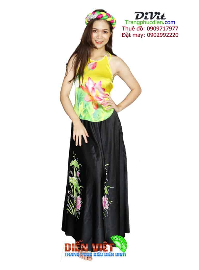 Yếm váy in ảnh hoa sen