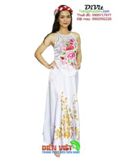 Áo Yếm váy trắng - kín lưng