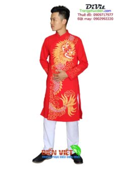 Áo dài cách tân nam vẽ Rồng