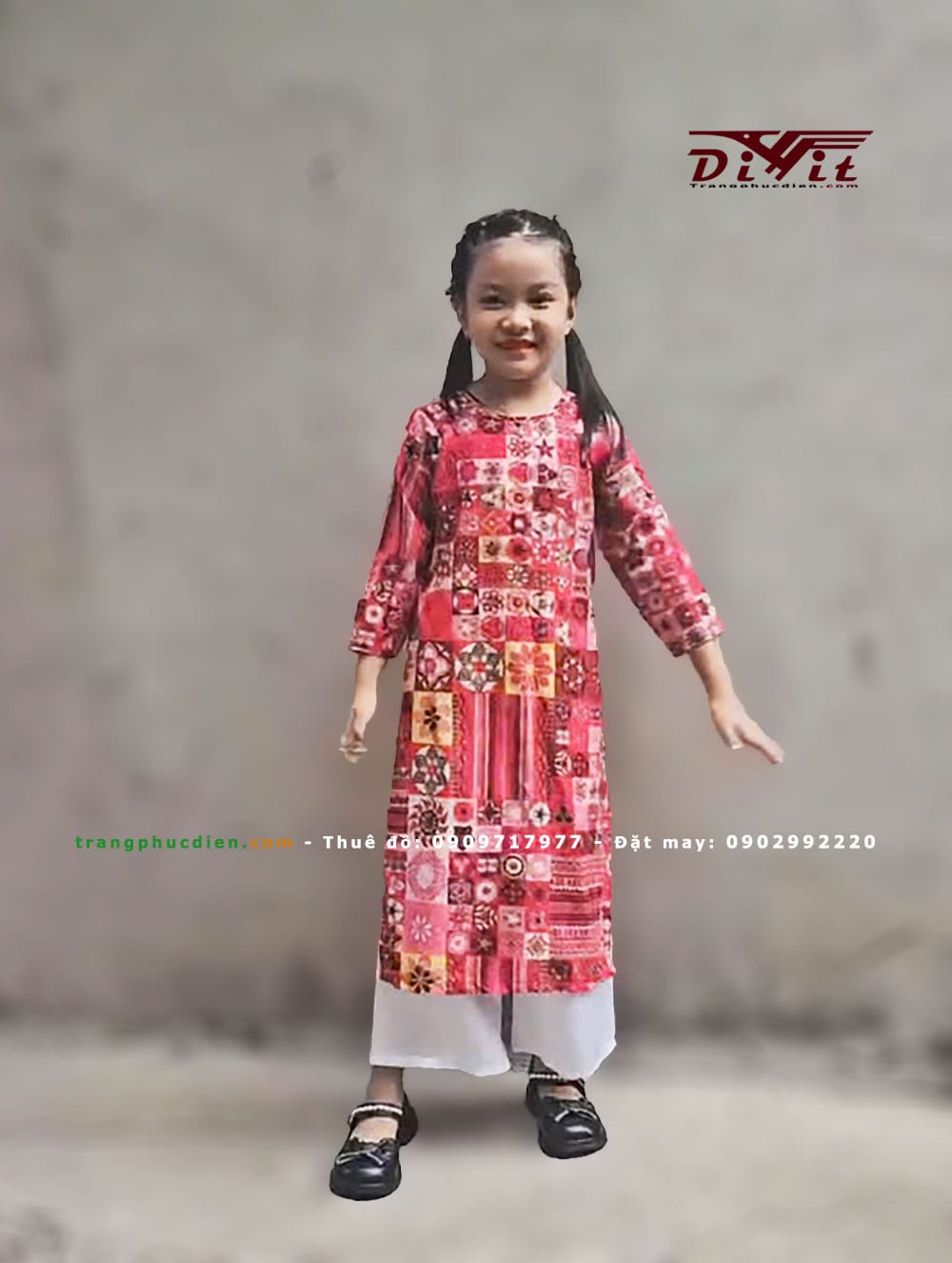 Thuê áo dài cô Ba trẻ em