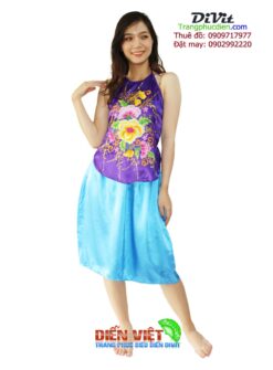 Yếm tím váy biển ngắn