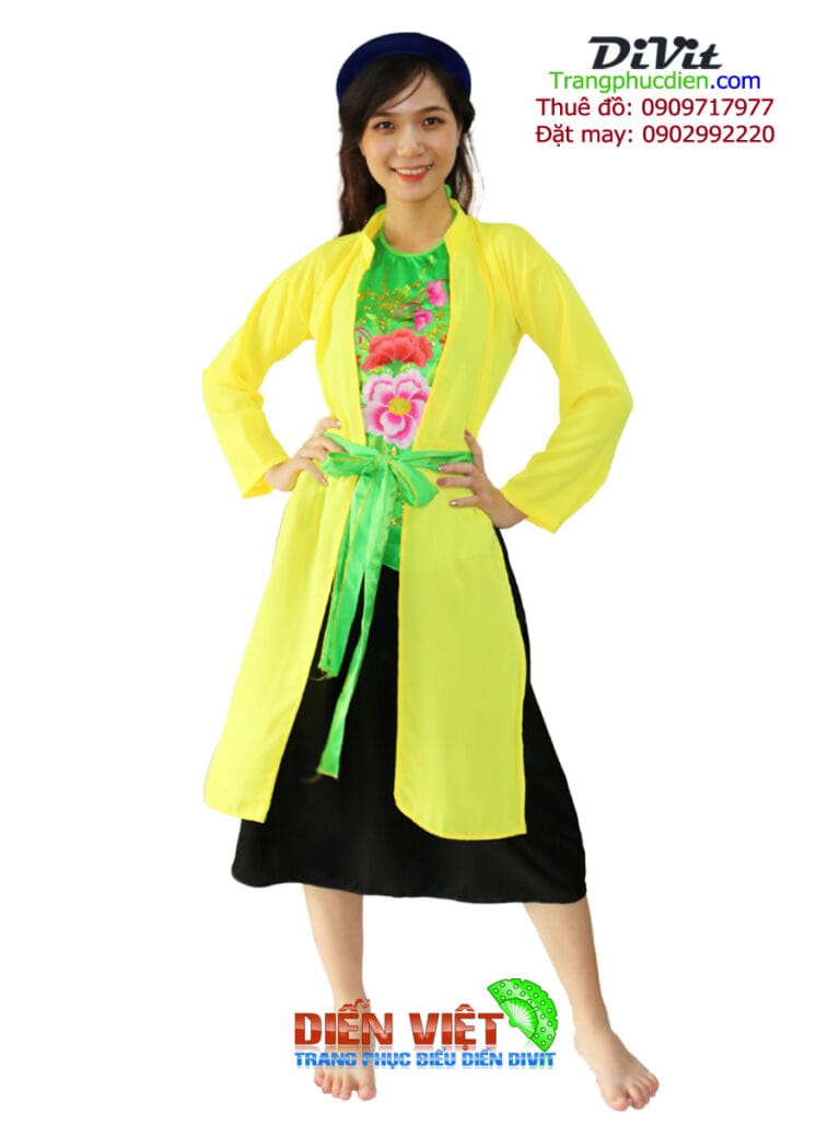 Tứ thân ngắn vàng xanh đen