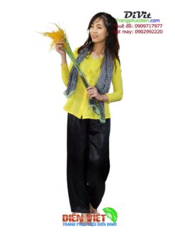 Thuê áo bà ba nữ vàng tươi
