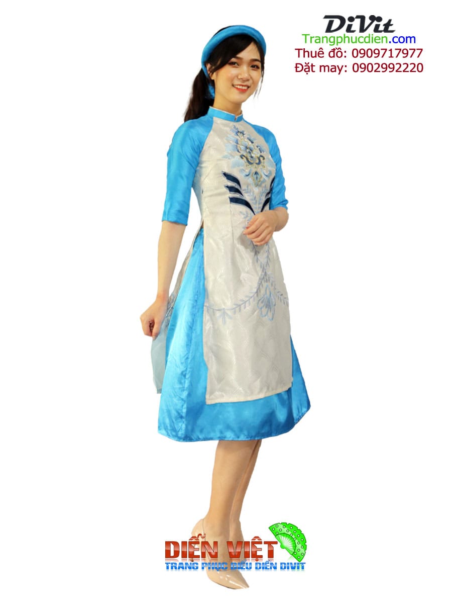 Cho thuê áo dài cách tân gấm