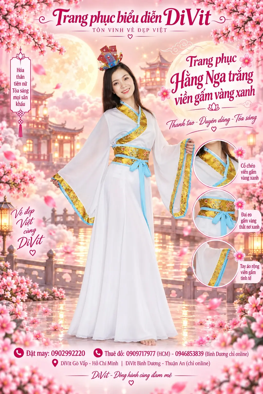 Trang phục Hằng Nga viền gấm