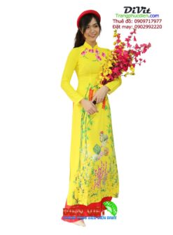 Áo dài Tết vàng nữ
