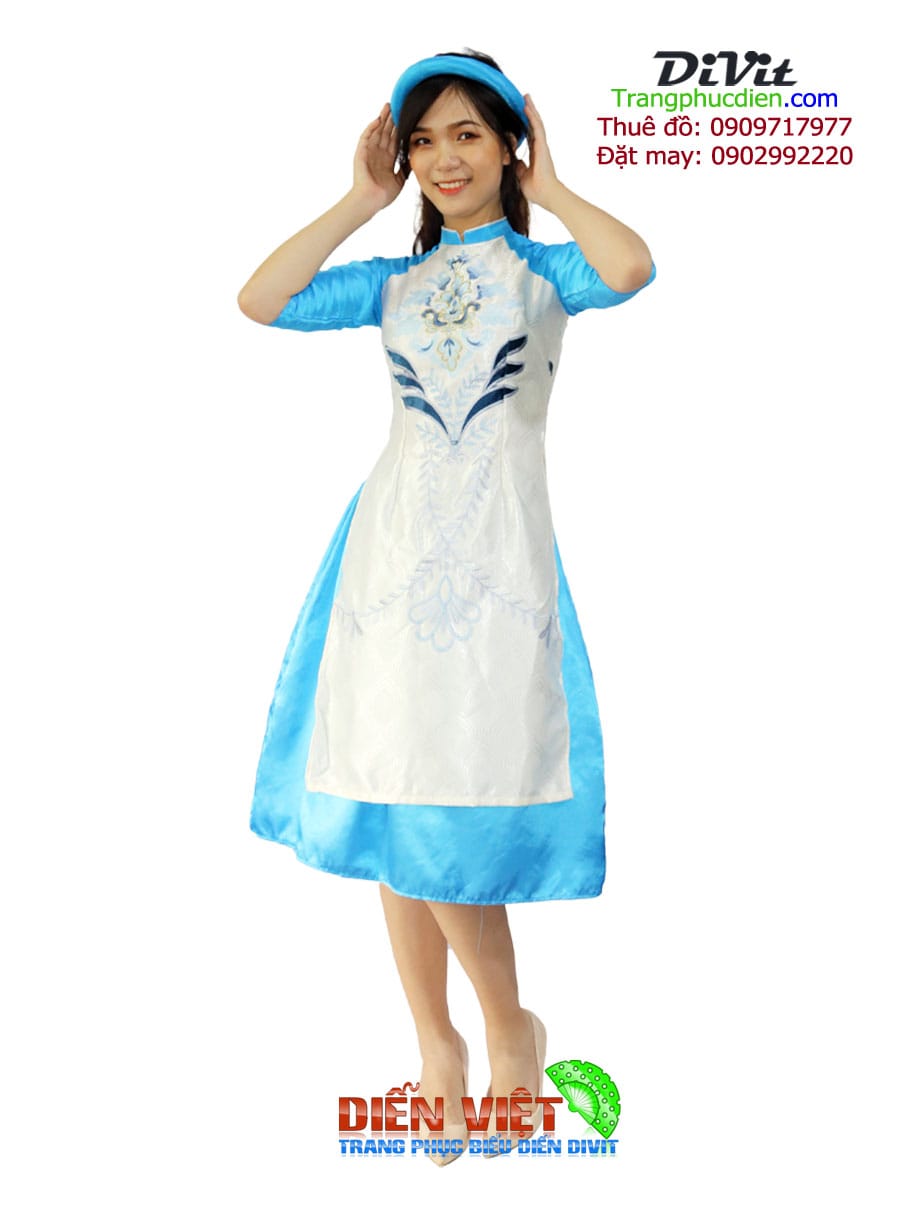 Cho thuê áo dài cách tân gấm