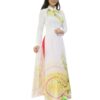 Cho thuê áo dài trắng hoa sứ