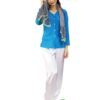 Bà ba nữ voan xanh biển