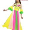 Đầm múa sen phối màu, vải tốt