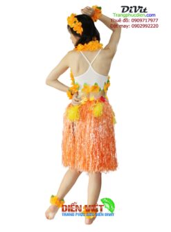 Đầm múa Hawai cam