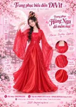 Cho thuê áo Hằng Nga đỏ
