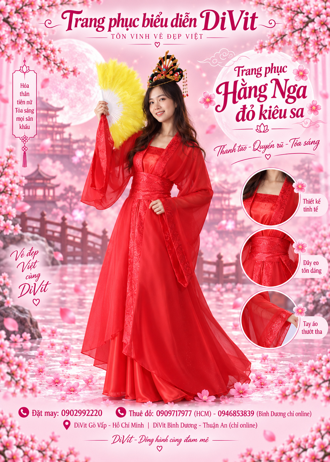 Hằng Nga cổ trang phối gấm